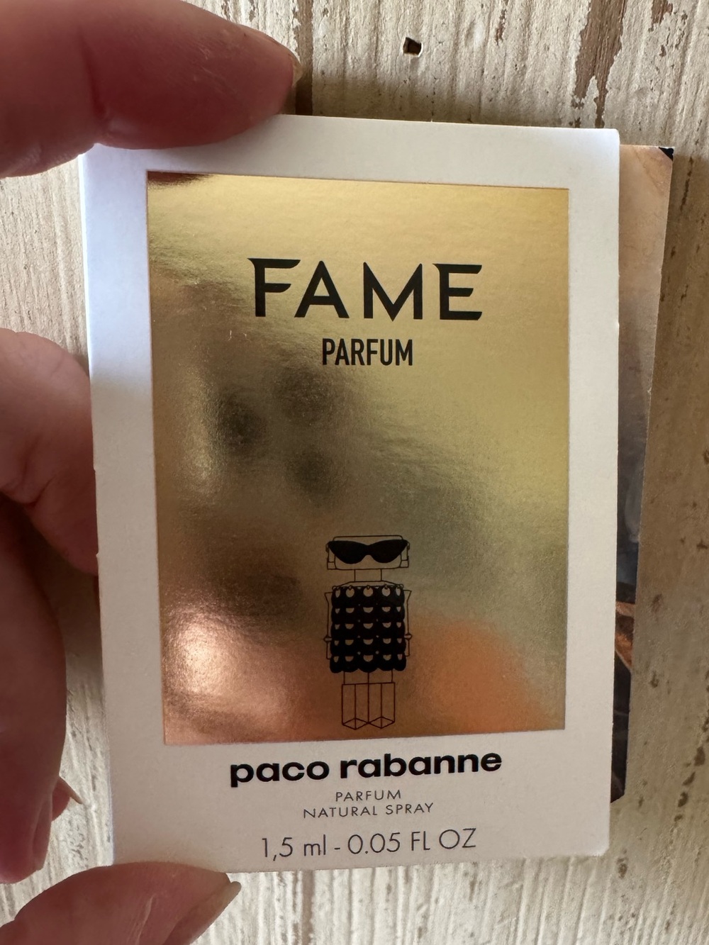 Paco Rabanne FAME Sample - Gold & White